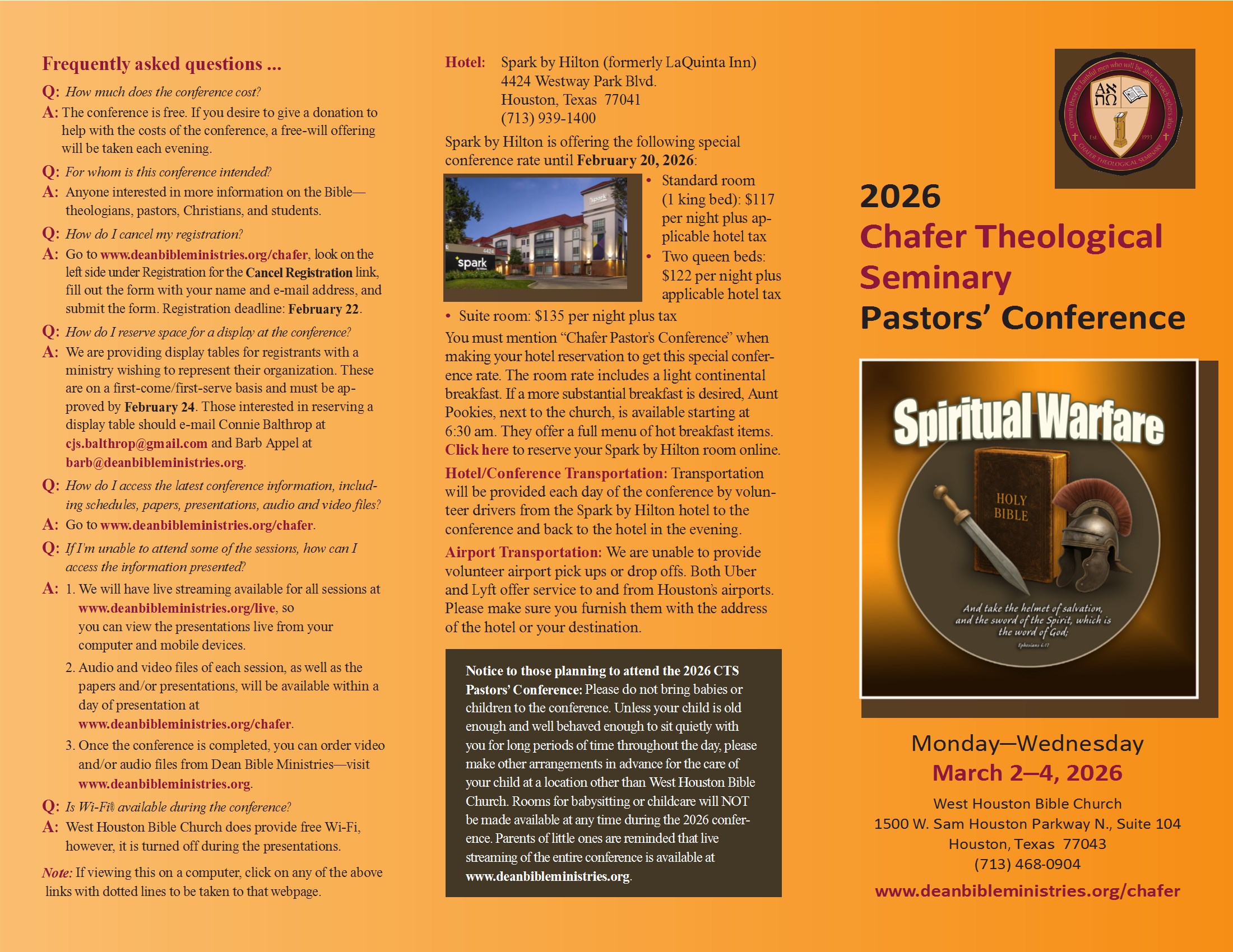 2026 Chafer Pastors' Conference