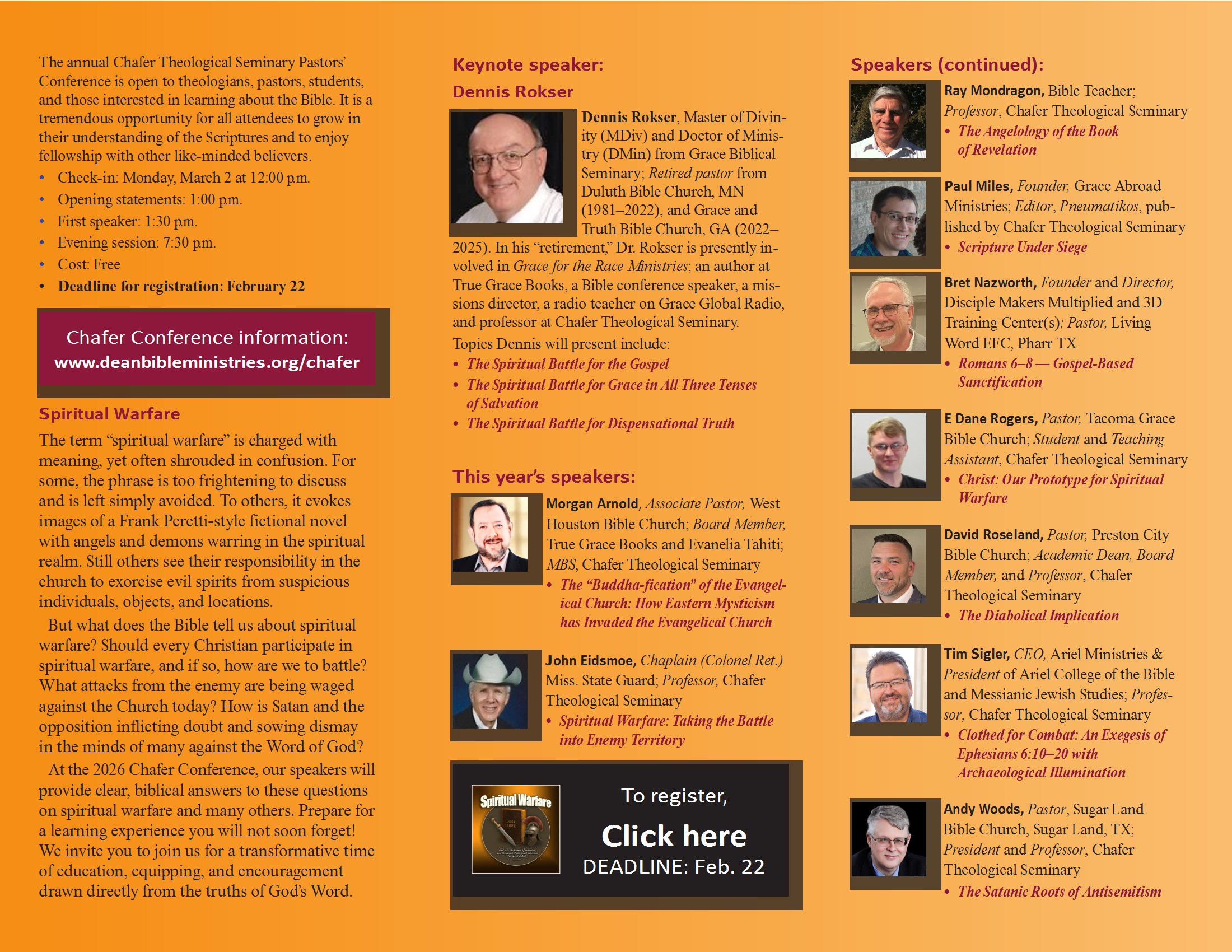 2026 Chafer Pastors' Conference