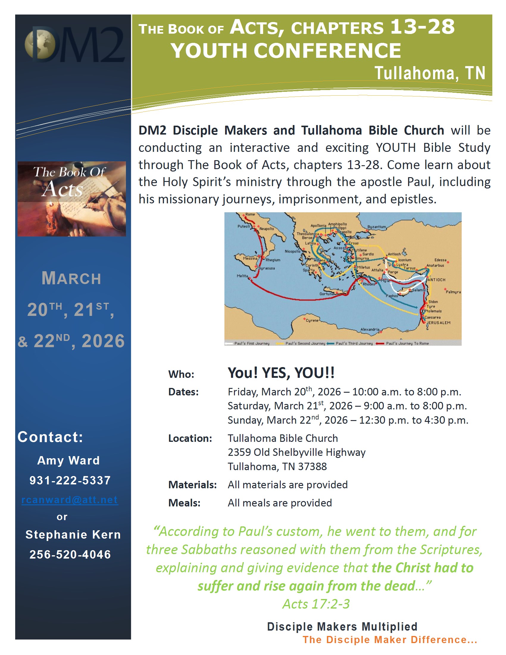 2026 Spring DM2 Acts 13-28 Youth Conference