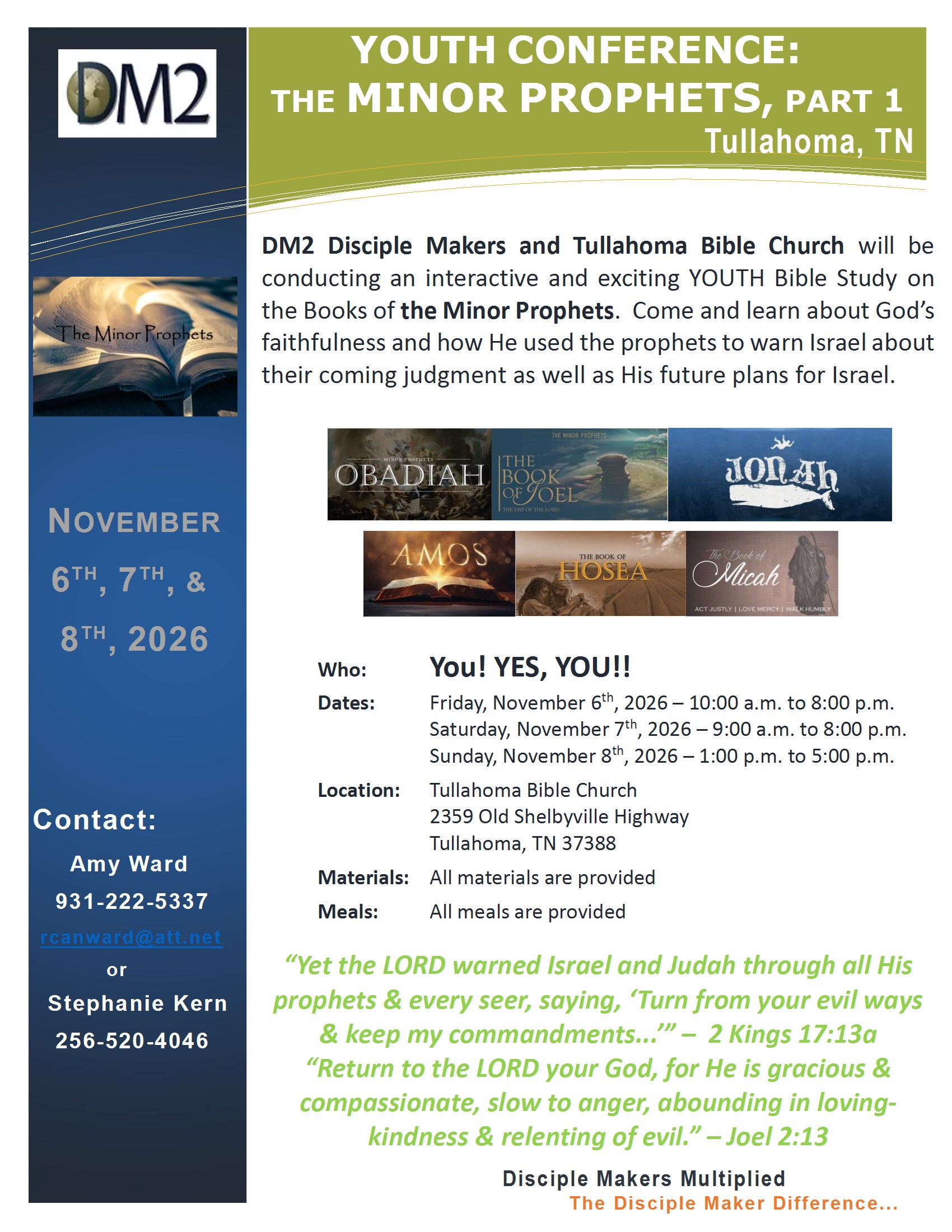 2026 Fall DM2 Minor Prophets Youth Conference